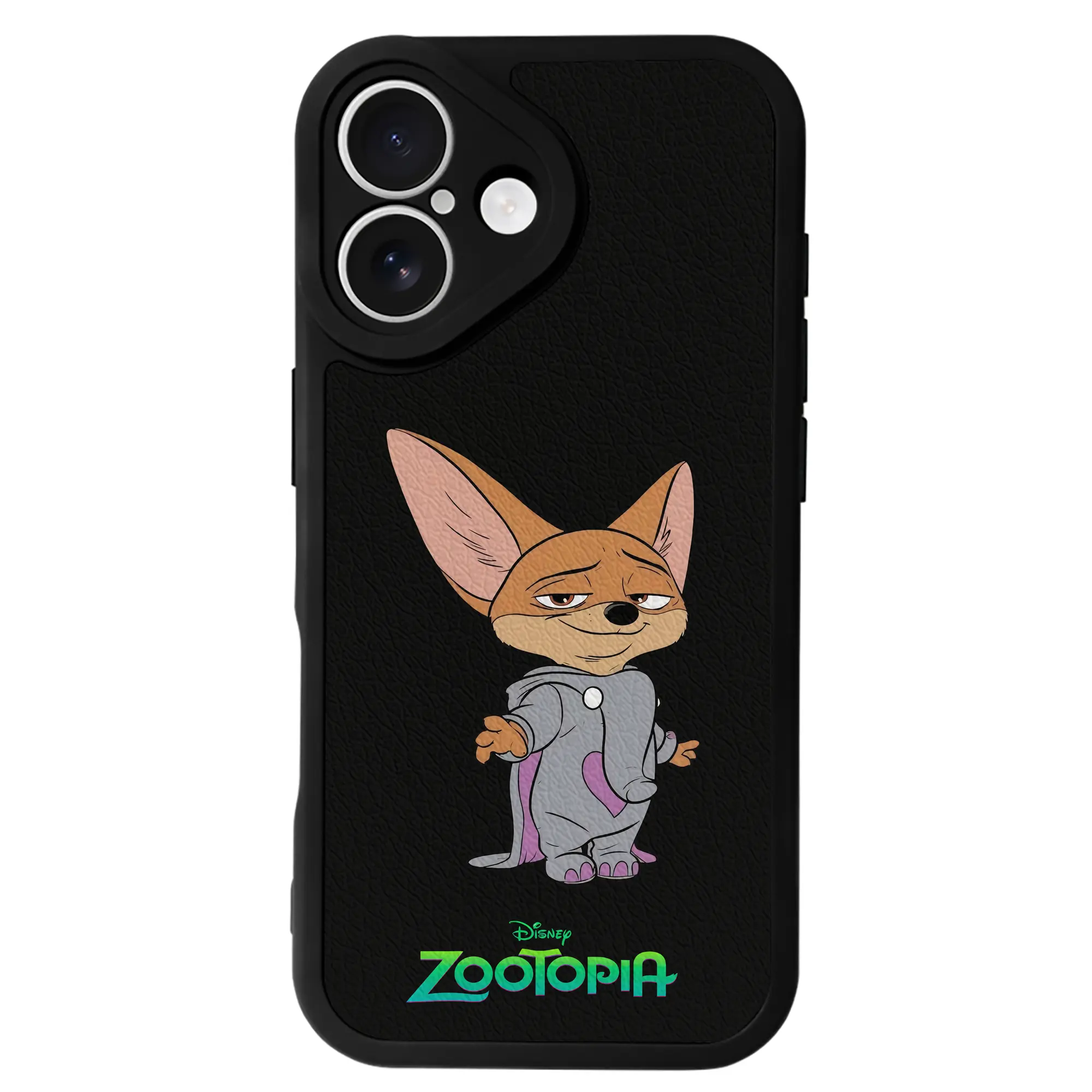 ズートピア グッズ,フィニック - IPhone 16シリーズ対応 ・ シリコンスマホケース ・ レザー調 ・ 高精度フィット ・ 耐衝撃 ・ ワイヤレス充電対応 ・ 精密カット